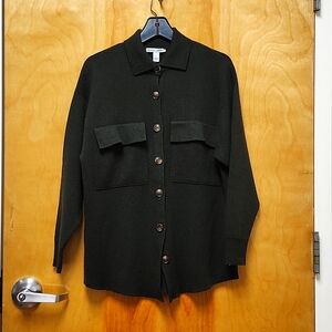 AUTUMN CASHMERE Size S milano button up shacket in cypress